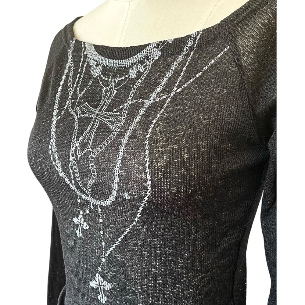 ❤️ Gothic x Punk Black Tattoo Top - Picture 4 of 11